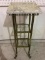 Heavy Tall Brass Claw Foot Marble Top Stand