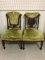 Pair of Ornate Upholstered Carved Chairs