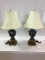 Lot of 2 Matching Cloisonne Electrified Lamps