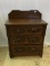 Three Drawer Antique Wood Commode w/