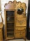 Antique Oak Drop Front Secretary Bookcase w/ Key