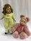 Lot of 2 Composition Dolls