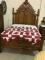 Antique Carved Full Size Bed w/ Ornate