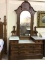 Lg. Walnut Victorian Dresser w/ White Marble Top,