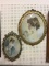 2 Metal Framed Signed Ladies Portrait Pictures-