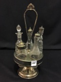 Cruet Caster Set w/ Holder (Some Lids Fit