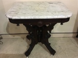 Very Ornate Carved Victorian White marble Top
