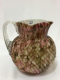 Art Glass Swirl Design Pitcher