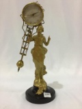 Figural Lady Statue Clock-Made in Japan