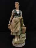 Lg. Royal Dux Porcelain Statue