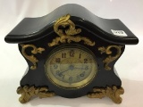 Sm. Iron Keywind Mantle Clock