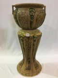 Lg. Roseville Two Piece Florentine Pedestal