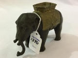 Sm. Iron Elephant Bank (3 1/2 Inches Tall X