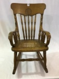 Child's Pressed Back Rocker w/ Cane Seat