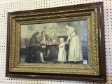 Ornate Framed Family Print in Dining Room