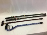 Lot of 4 Contemp. Canes Including 2-