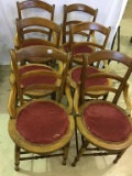 Set of 6 Matching Antique Hip Hugger Chairs