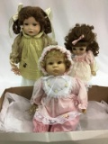 Lot of 3 Dolls Including 1997 Porcelain