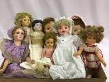 Group of 8 Various Dolls Including Shirley