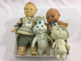 Lot of 4 Sm. Vinyl Dolls Including