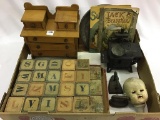 Group Including Child's Antique Doll Dresser,