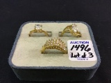 Lot of 3 Ladies Costume Jewelry Rings