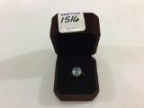 Ladies 14K Gold Ring w/ Deep Blue Topaz Stone