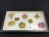 Collection of 8 Very Nice Ladies Vintage Pins-