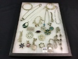 Collection  of Ladies SIlver Costume Jewelry