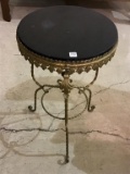 Ornate Round Metal Base Table