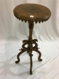 Sm. Ornate Wood Plant Stand