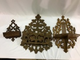 Lot of 3 Ornate Wall Hanging PIeces