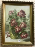 Framed & Signed Roses Picture