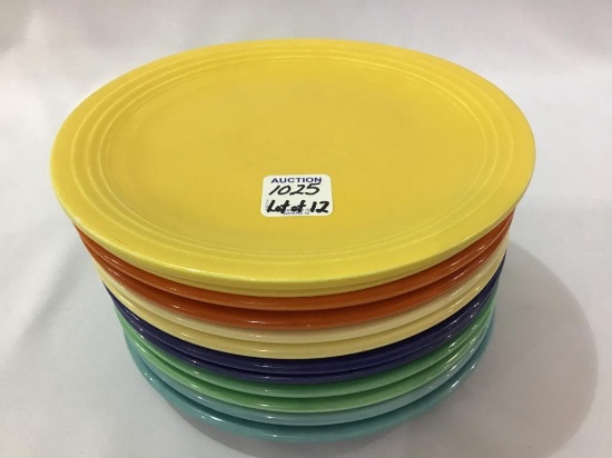 Fiestaware-Lot of 12-7 1/4 Inch Plates