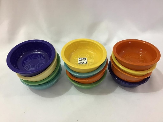 Fiestaware-Lot of 12-4 3/4 Inch Fruit Bowls