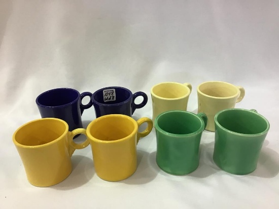 Fiestaware-Lot of 8 Tom & Jerry Mugs-