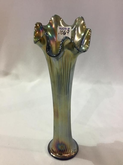 Fenton Carnival Glass Rays Vase