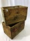 Lot of 2 Wood Adv. Ammo Boxes