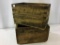 Lot of 2 Wood Adv. Ammo Boxes