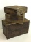 Lot of 3 Various Size Wood Ammo Boxes Including