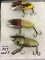 Lot of 3 Heddon Crazy Crawler Fishing Lures