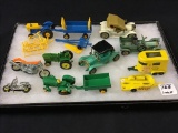 Group of Toy Cars & Sm. Toy Tractors