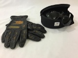 Pair of Harley Davidson Gloves & Goggles