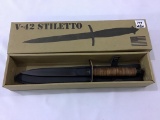 V-42 Stiletto Knife w/ Sheath & Box