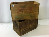 Lot of 2 Wood Adv. Ammo Boxes