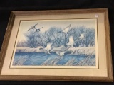 Lg. Framed & Signed Mallard Print by