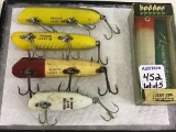 Lot of 5 Heddon Lucky 13 Fishing Lures