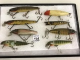 Lot of 8 Old Wood Fishing Lures