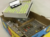 Lg. Box of Various Plastic Coin Tubes