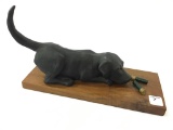 Black Lab Statue Designed For Ducks Unlimited